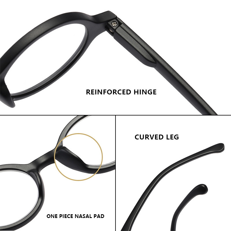 Newest Arrival Retro Small Round Frames Eyewear Spring Legs Cross-Border Foreign Trade Frosted Fashion Reading Glasses