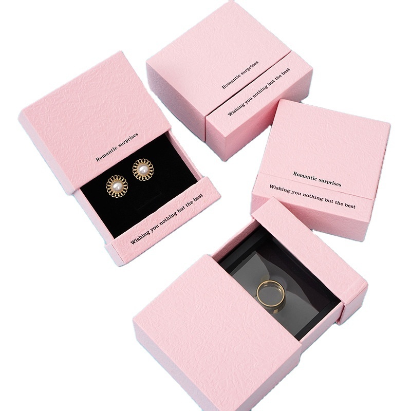 Customizable Vanishing Printing Box with PE Film Suspension for Jewelry Gift Packaging of Earrings Necklace Rings & Nail Cases