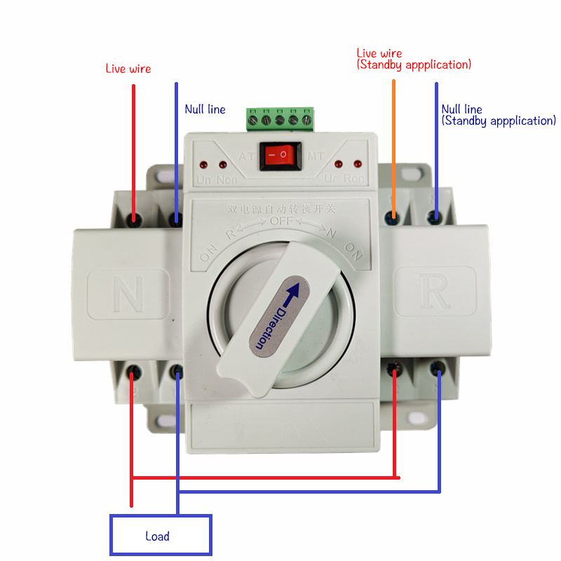 Applicable to generator 2P/4P AC220V/400V MINI type Automatic transfer switch dual power changeover switch ATS