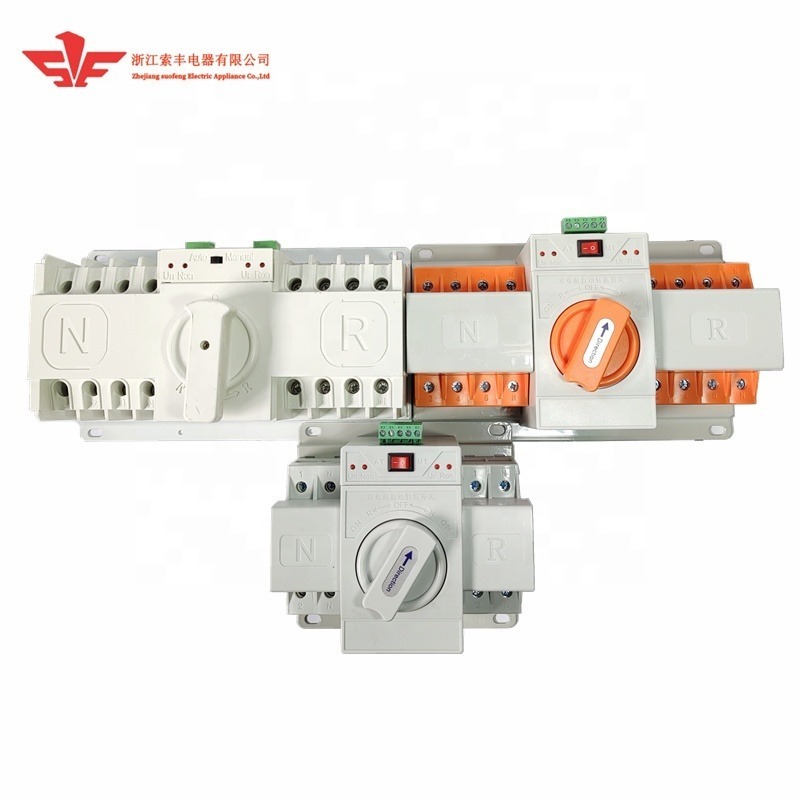 High-quality Dual Power Automatic transfer switch ATS 4P 63A MCB type Automatic changeover switch Home use switch