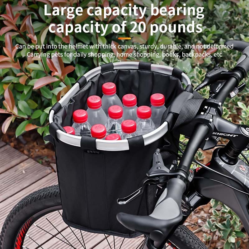 Aluminum Alloy Mountain Bike Foldable Basket Electric Bicycle Handlebar Basket for Dog