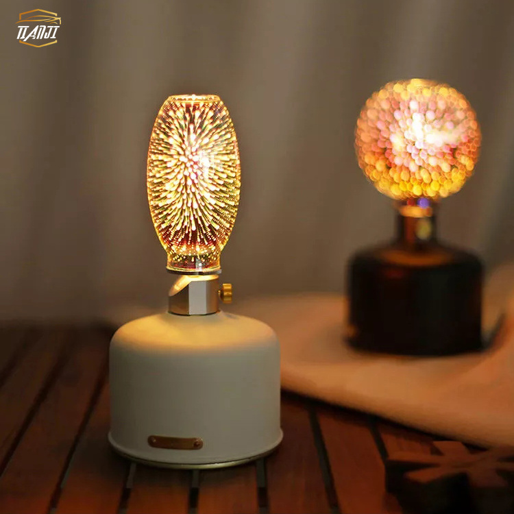 3D Fireworks gas lantern outdoor camping table decoration light indoor atmosphere lamp