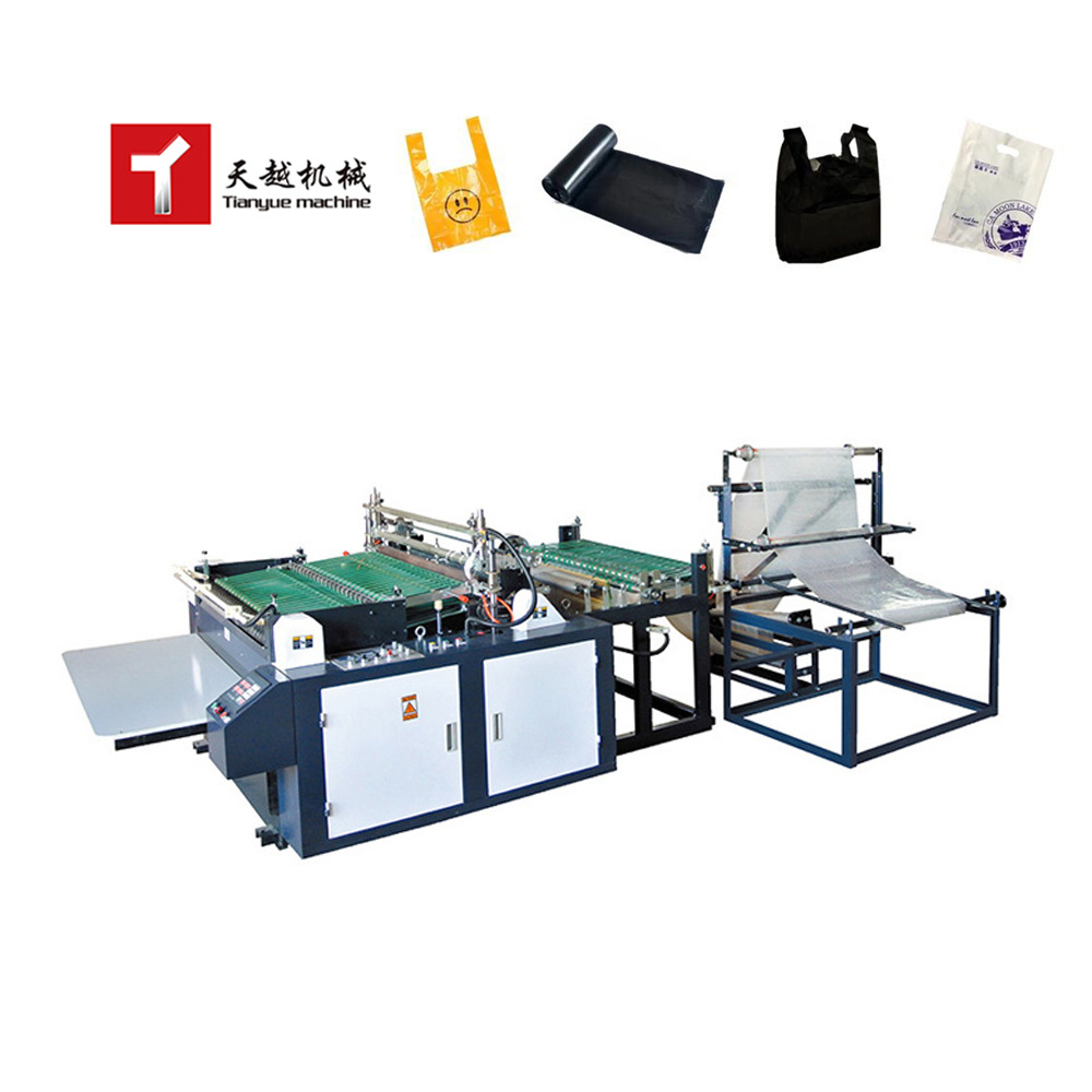 Tianyue High Speed Automatic Garbage Flat Pocket  Packaging Low Price Machine Manufacture Bags Plastic Bag Making Machine