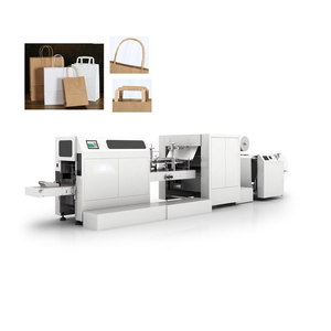 Factory Low Cost Logo Customizable Fully Automatic Flat Handle Paper Shopping Bag Making Machines Paper Bag Shaping Machine