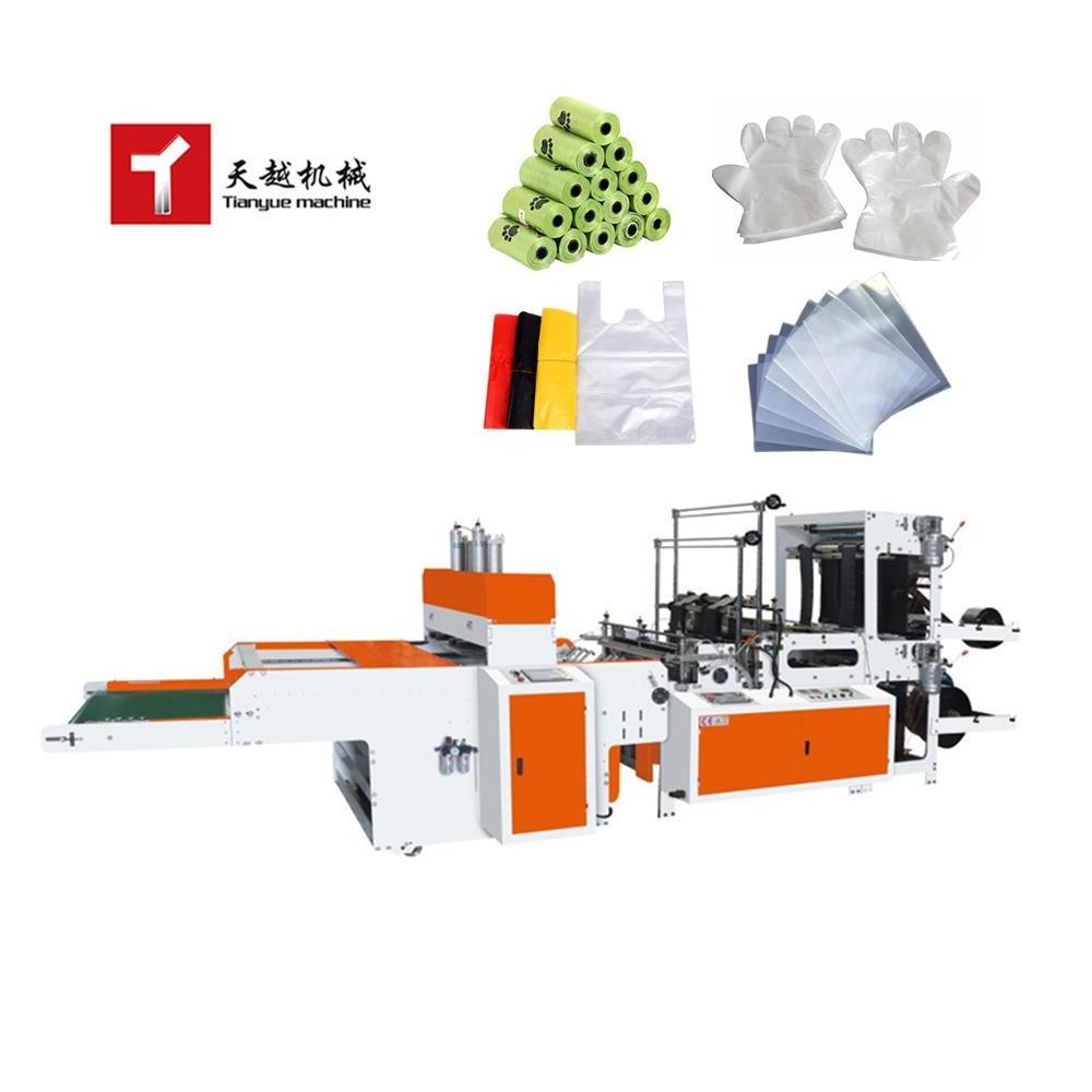 Tianyue High Speed Automatic Garbage Flat Pocket  Packaging Low Price Machine Manufacture Bags Plastic Bag Making Machine