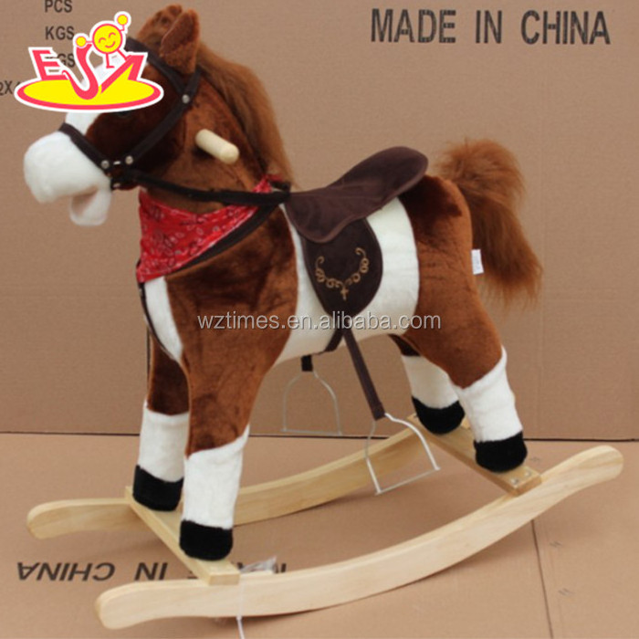 wholesale hottest sale baby wooden outdoor rocking horse W16D070