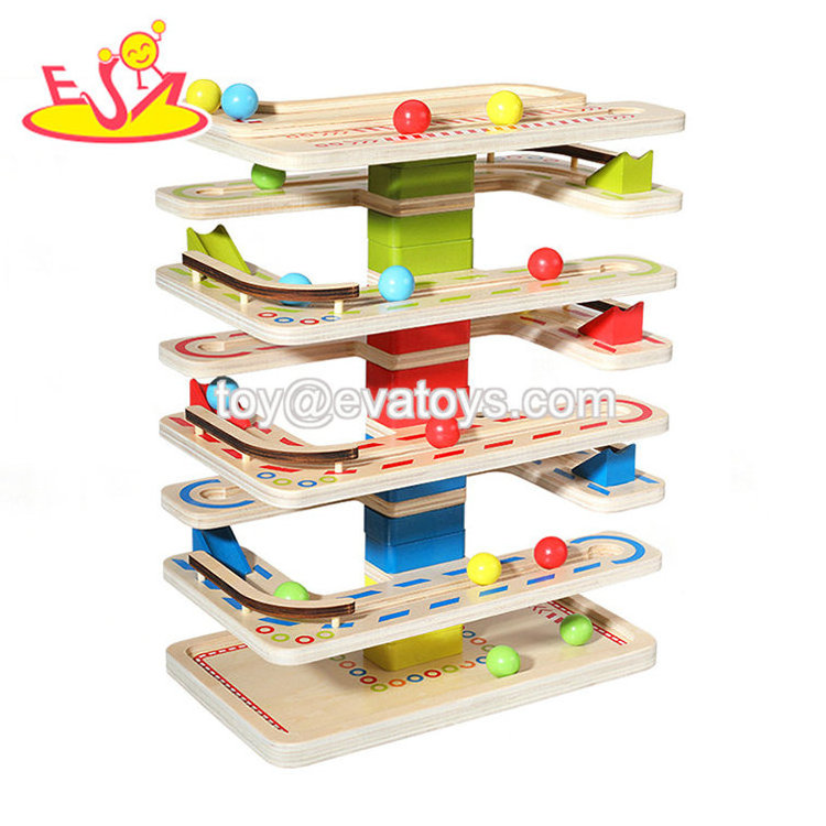 Classic World New Hottest Educational Wooden Track Car Toy Race Ramp for Kids W04E054