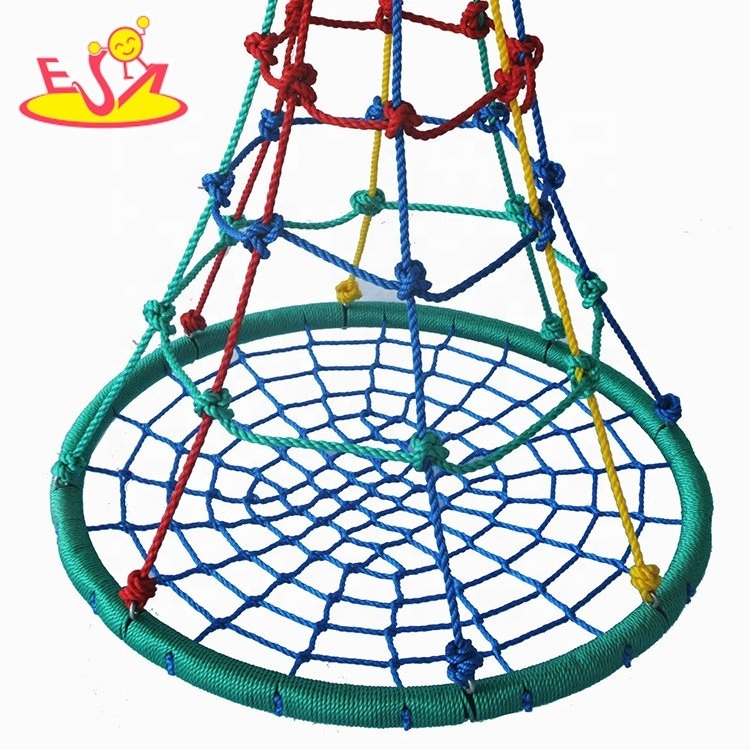 Indoor Outdoor Backyard Playground Hanging Rope Nest Swing For Kids W01D300