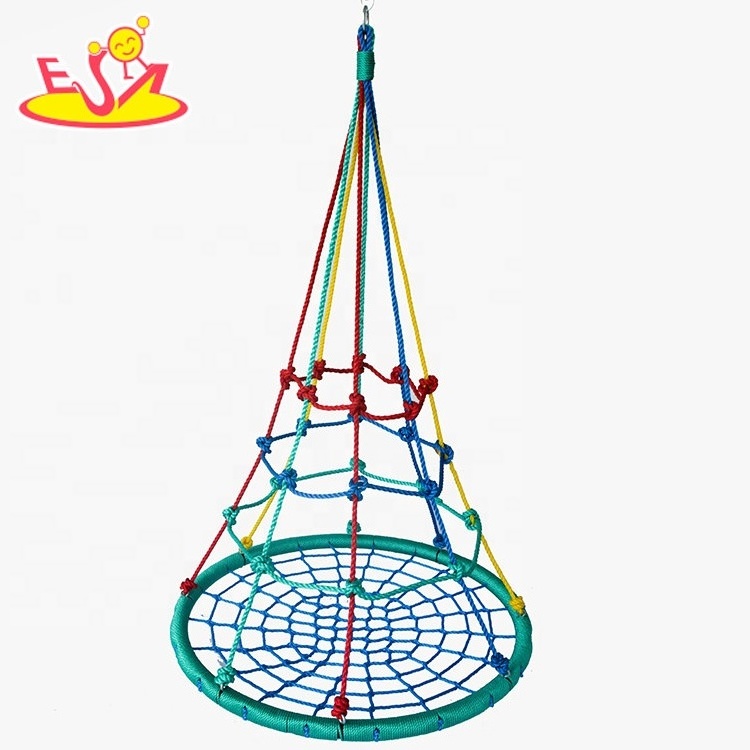 Indoor Outdoor Backyard Playground Hanging Rope Nest Swing For Kids W01D300