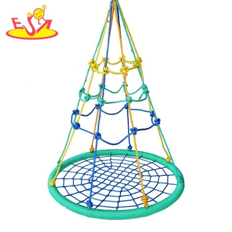 Indoor Outdoor Backyard Playground Hanging Rope Nest Swing For Kids W01D300