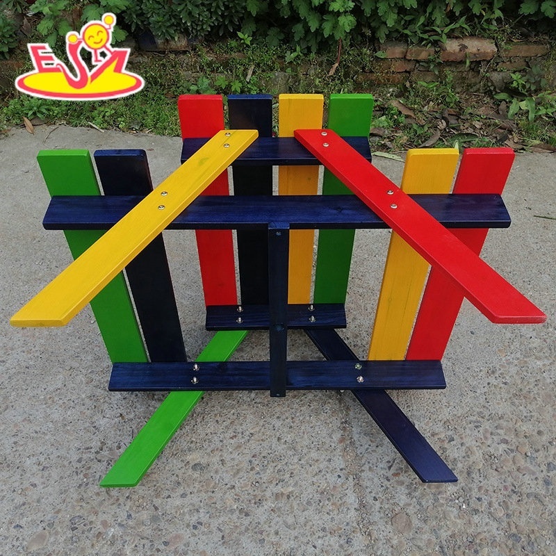 Customize Kids Outdoor Colorful Wooden Picnic Table Bench With Umbrella W01D309