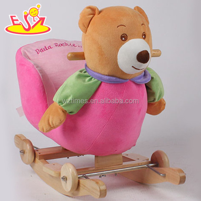 wholesale hottest sale baby wooden outdoor rocking horse W16D070