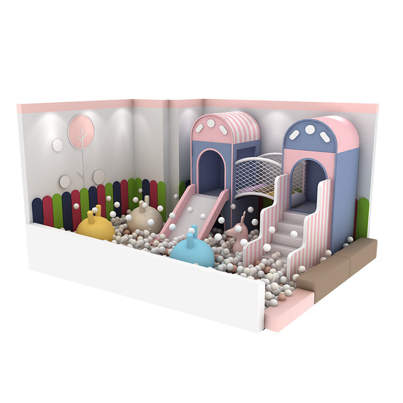 hot sale movable rent small soft play area kids slide games children small indoor playground equipment with ball pool