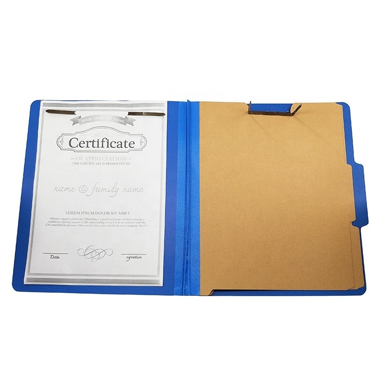 Recycled Classification File Folders Dark Blue 2 Dividers Manila File Folder