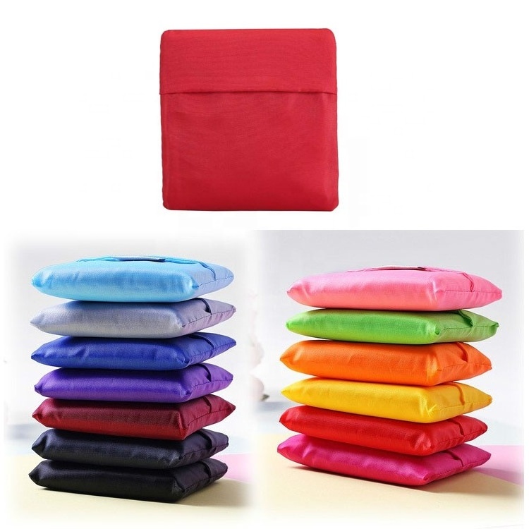 Factory direct reusable nylon Foldable Shopping Bags Pouch Polyester Bag