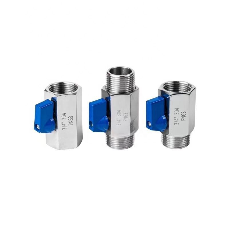 Stainless Steel Ball Valve - 1/4 Inch NPT Thread Male Small Mini Ball Valve