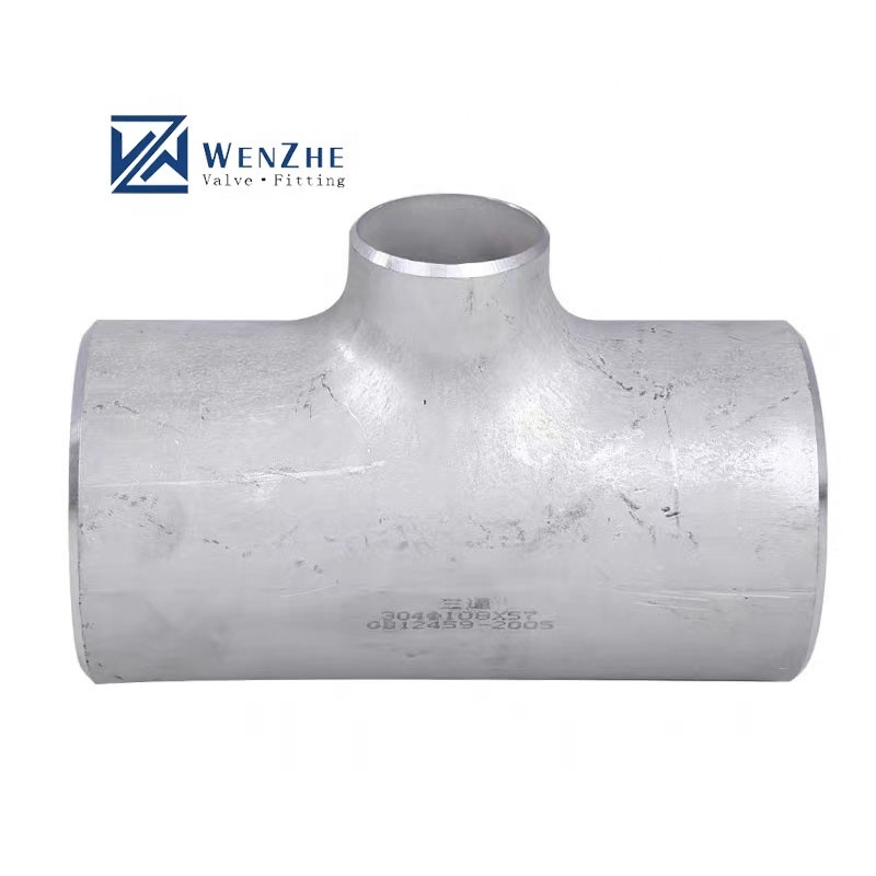 Stainless steel 304 316 welded seamless reducing  tee with high strength