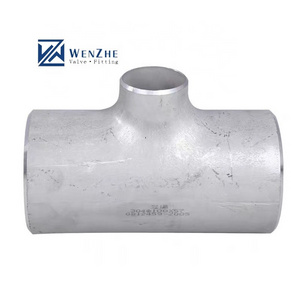 Stainless steel 304 316 welded seamless reducing  tee with high strength