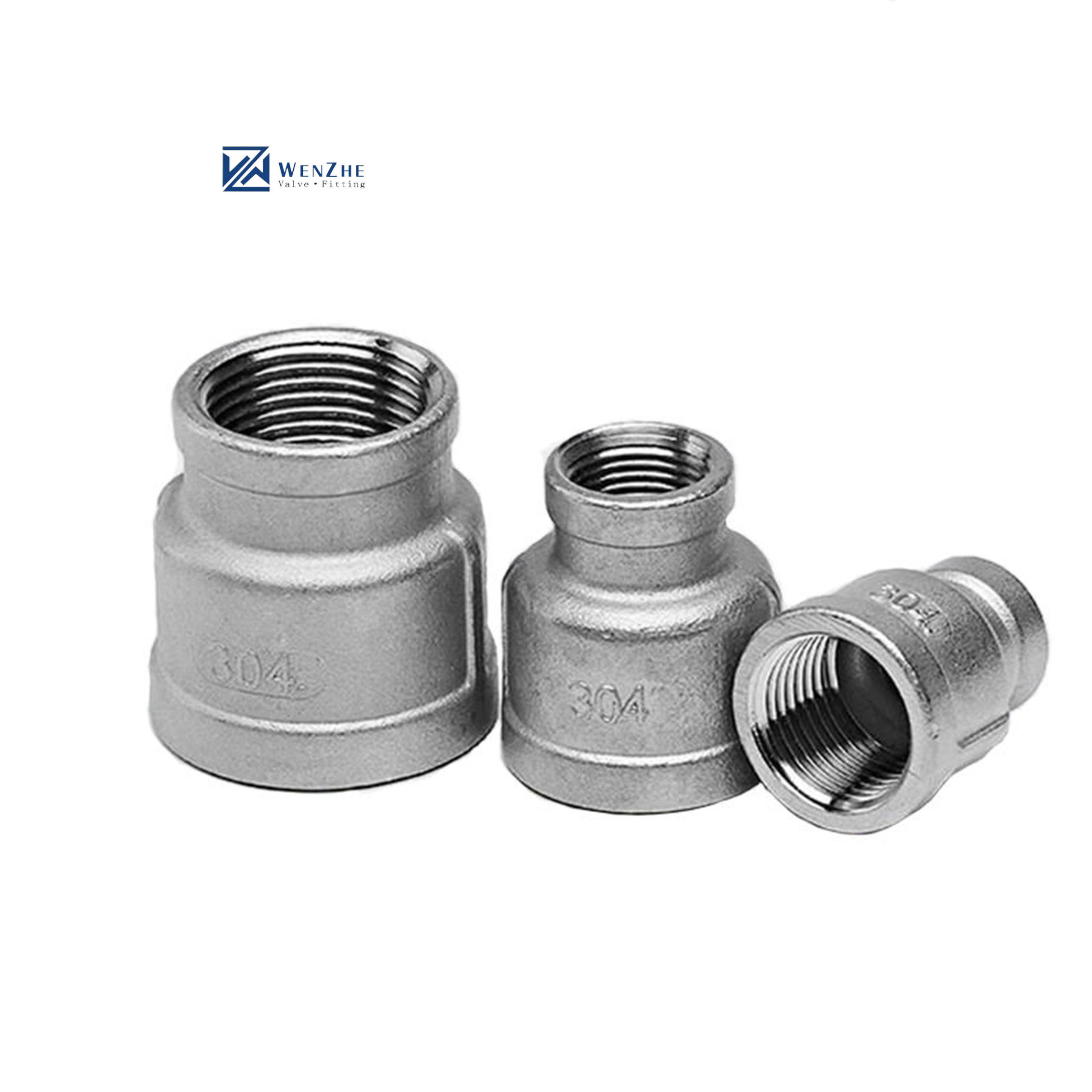 Stainless Steel  304 316 Galvanized Black Pipe Fitting Npt Threaded Pipe Coupling Fittings Red Socket Reducer