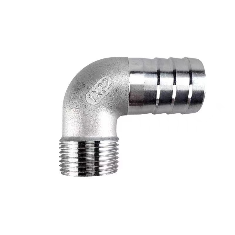 90 degree outside screw and hose Elbow stainless steel 304 316 npt bspt bsp