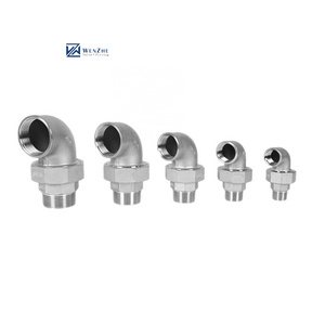 304 316 BSP NPT G BSPT Female Male Thread Casting Stainless Steel Union Elbow Pipe Fittings