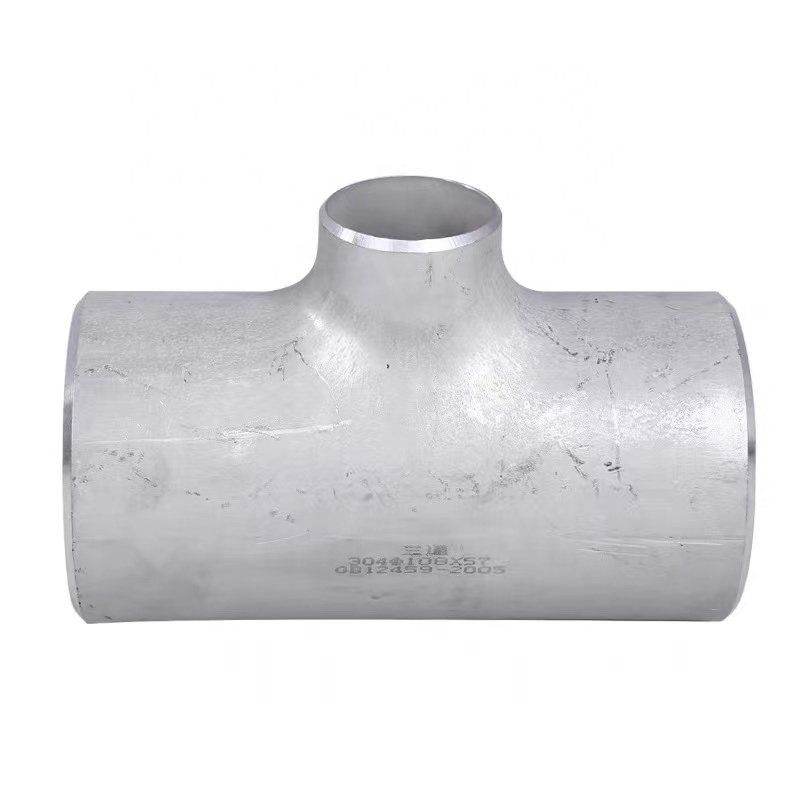 Stainless steel 304 316 welded seamless reducing  tee with high strength