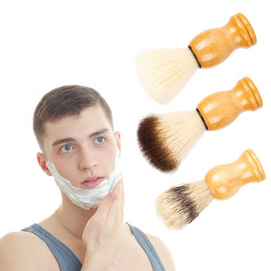 Friendly Shaving Beard Brush Oval Sisal Barber Tools Wooden Beard Brush Men's Bristle Beard Duster Brush