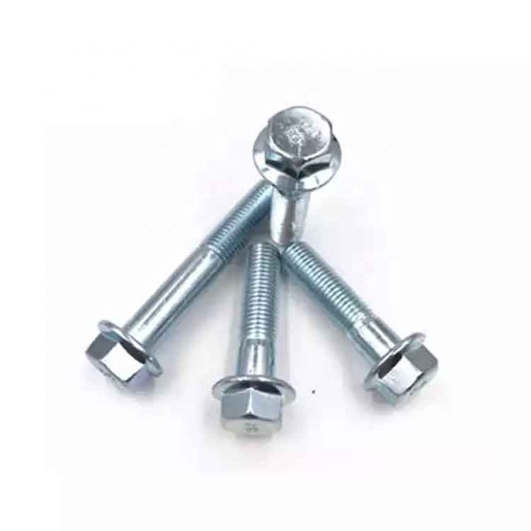 factory price customizable M8-1.25 x 25mm Class 8.8 Hex Head Bolts Flange Hexagon Screws Carbon Steel Zinc Plated DIN 6921 Bolt