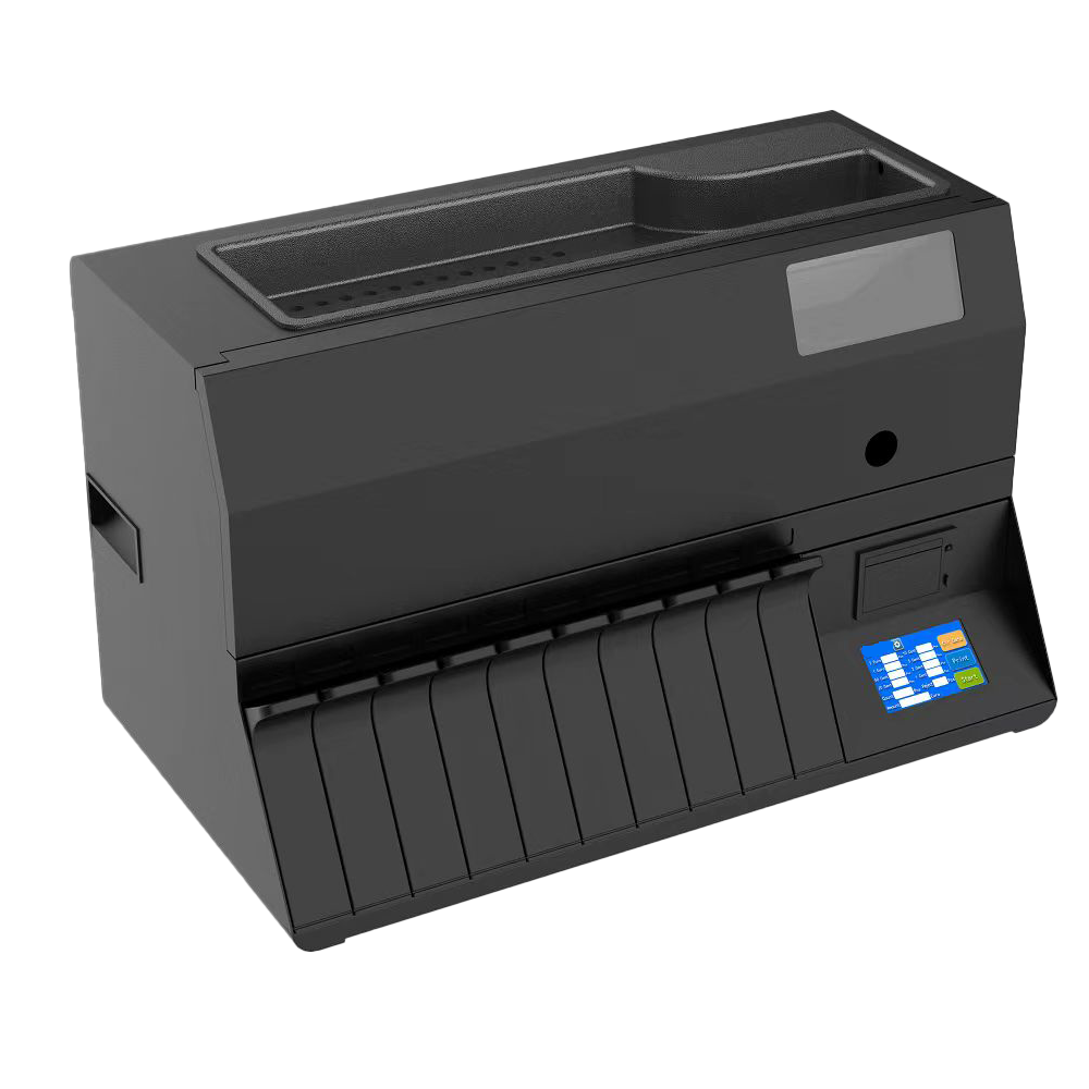 C9 with Touch screen developed 80 kinds of currency Build-in printer High speed 9+1 Bank Coin Sorter and Counter bill counter