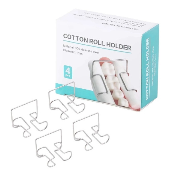 Stainless Steel Autoclavable Cotton Roll Holder Dental Orthodontic Clip Clinic Lab Supplies Tools Cotton Holder