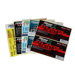 Custom Strong Permanent PET Adhesive Tyre Label Stickers For Rubber Tire