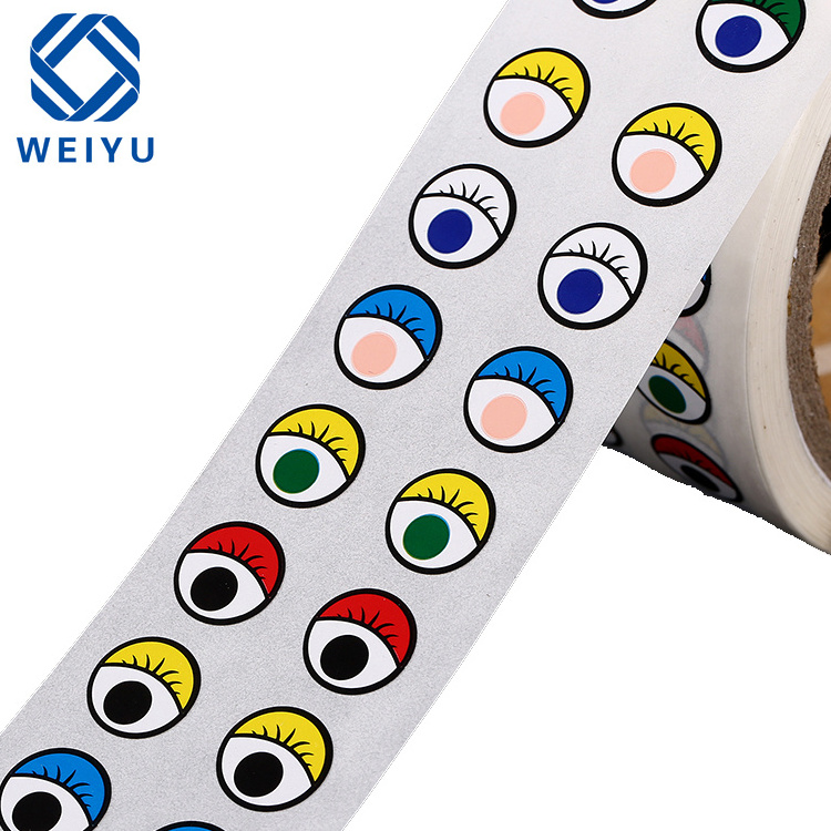 New Design 3d Eye Decal Cute Cartoon Sticker Pvc Eye Stickers for Kids