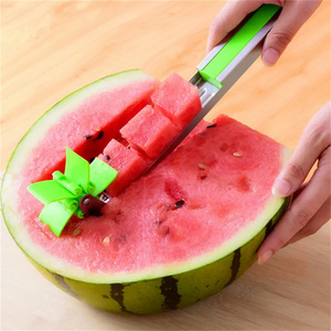 Watermelon Windmill Cutter Slicer, 304 Stainless Steel Watermelon Knife Fruit Corer watermelon chunks cut Tools Kitchen Gadgets