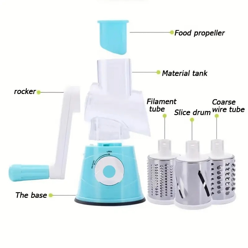 Multi-function Manual Kitchen Grater Stainless Steel Slicer Vegetable Shredder Cutter Chopper Nuts Grinder Vegetable Slicer