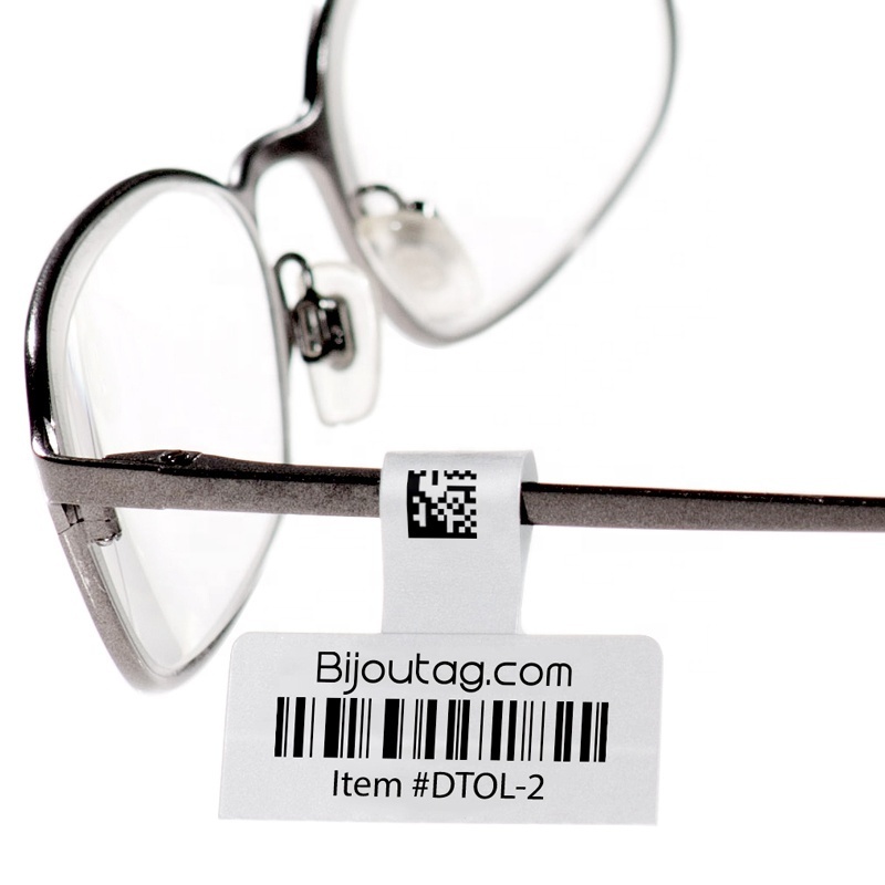 Wholesale price customized luxury glasses or jewelry management label tag sticker with barcode label for anti-theft luxury