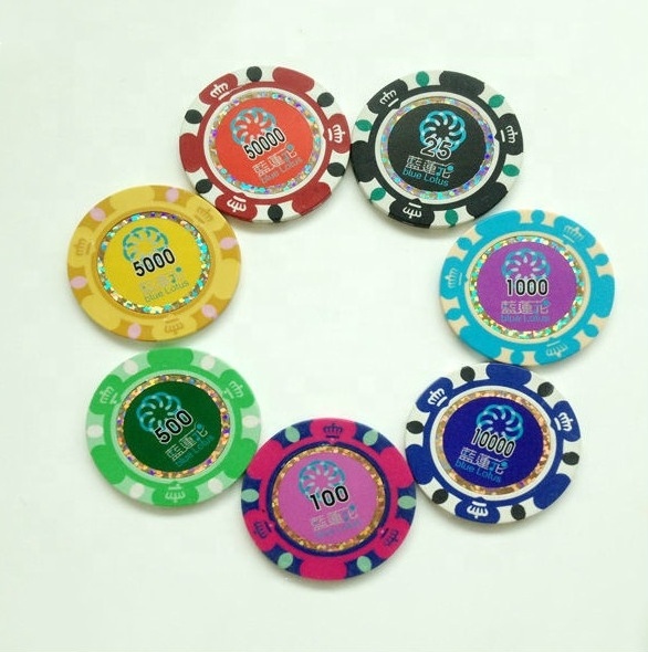 Factory custom plastic poker chip ball markers printing sticker on both side ball marker number stickers for poker chips with uv