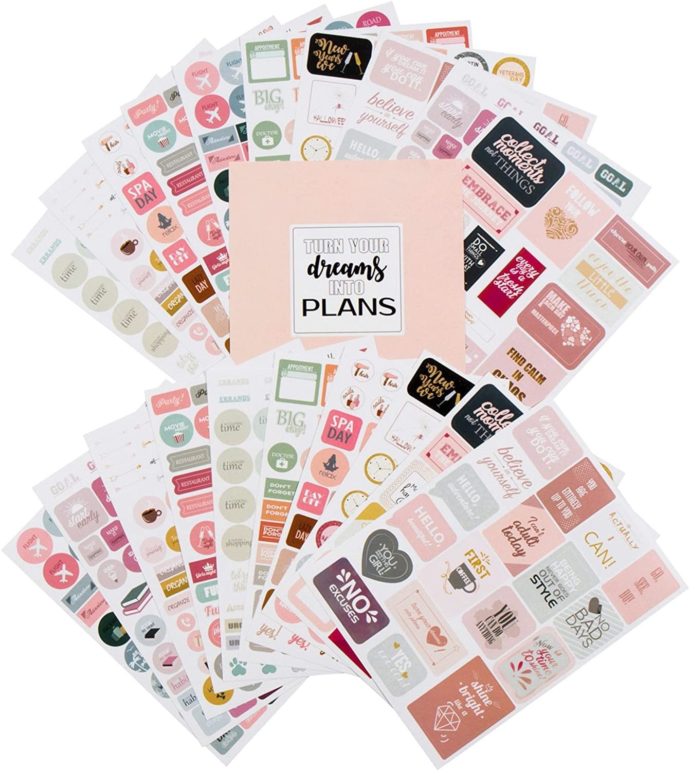 Inspirational Motivational Organizer Planner Stickers Cute Aesthetic Stickers for Adults for Planner Scrapbooking  and Journal