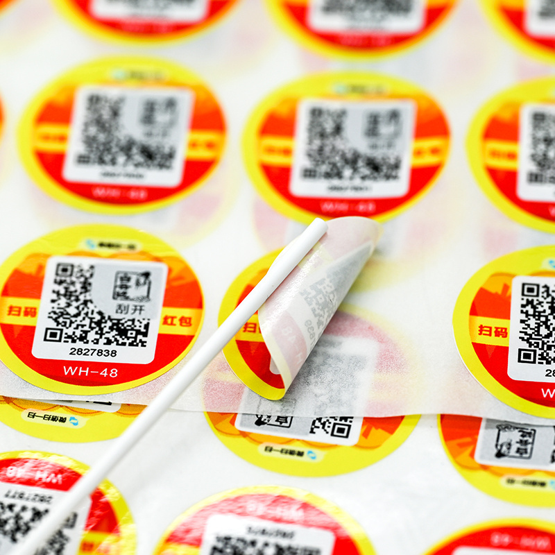 Serial Number Security Label Qr Code Sticker Custom Vinyl/pet/pp/pe / Paper Beverage Adhesive Sticker 1