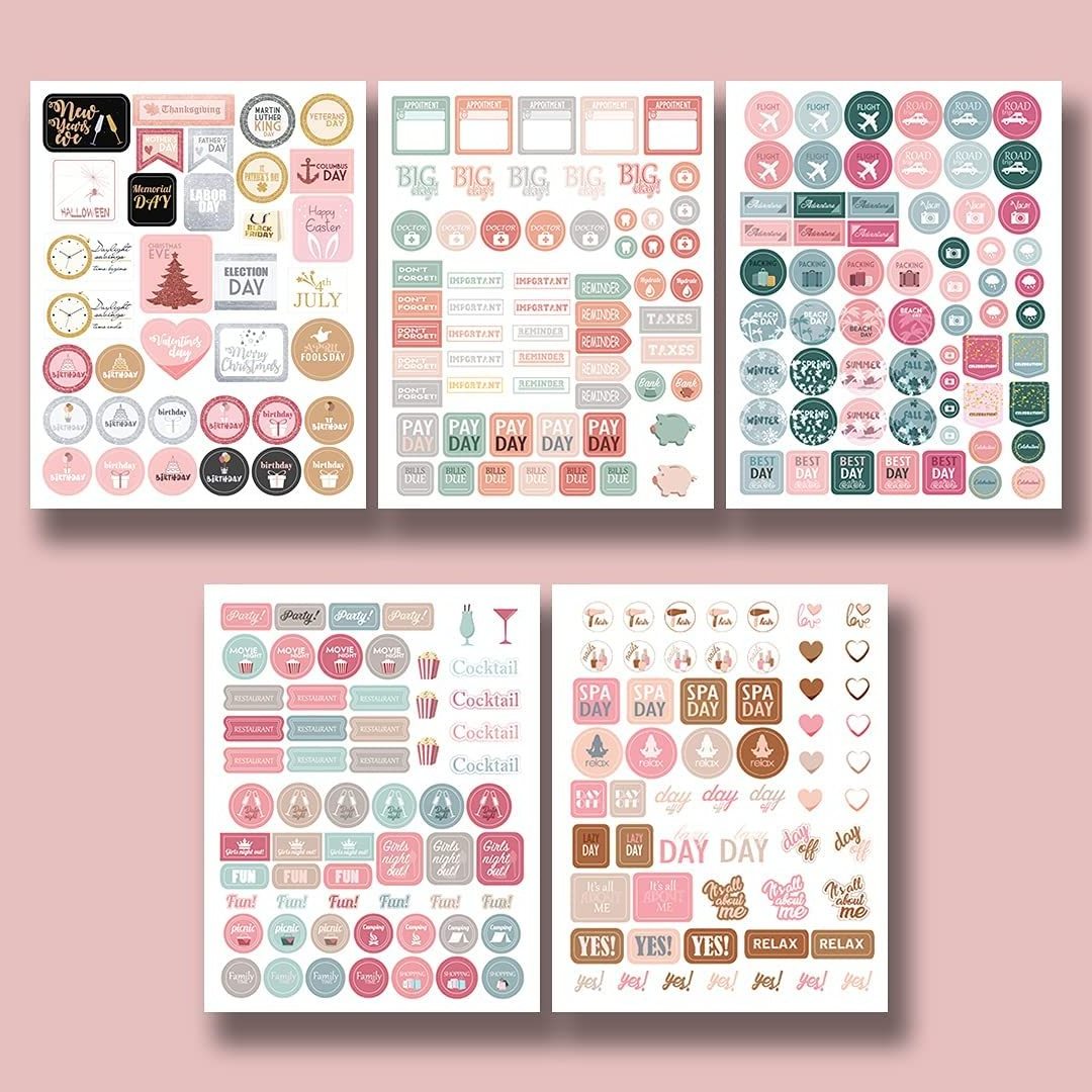 Inspirational Motivational Organizer Planner Stickers Cute Aesthetic Stickers for Adults for Planner Scrapbooking  and Journal