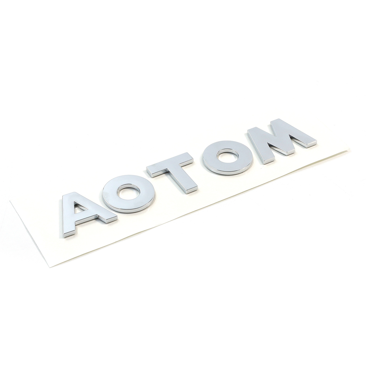 Promotional plating ABS car bright silver badge custom name 3d car body badge waterproof decorations name badge