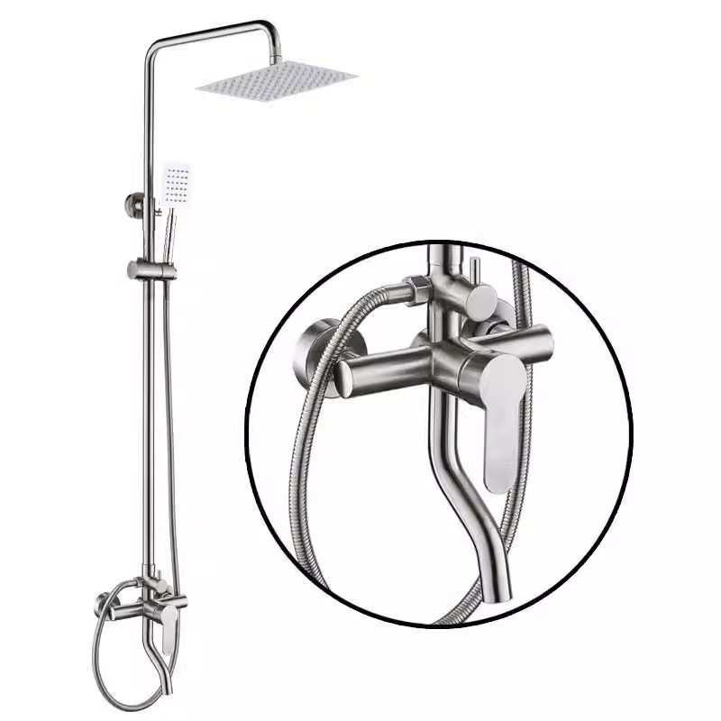 Shower Valve piano rain shower system set Overhead Combo Kit Head Stainless Bathroom Shower Kit