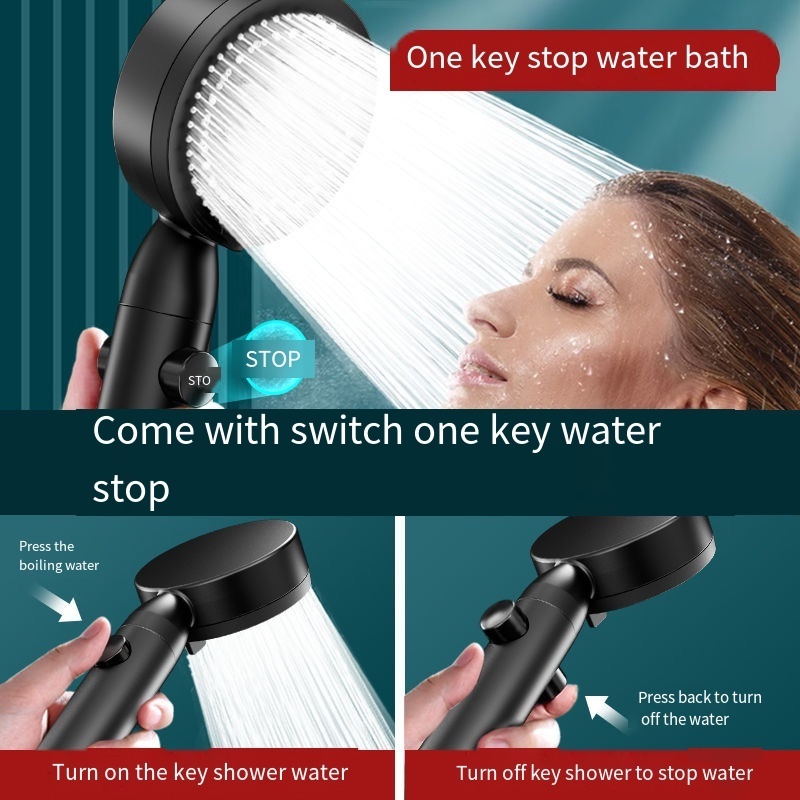 bathroom saving bathroom high pressure rainfall  Water Saving High Pressure set Flow Shower head with shower head