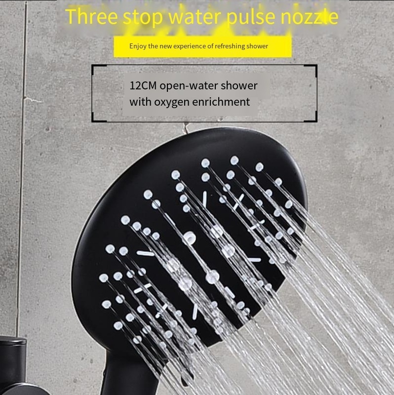 bathroom save water shower head  Head Water Saving Head round multi function shower abs bath plastic hand shower faucet