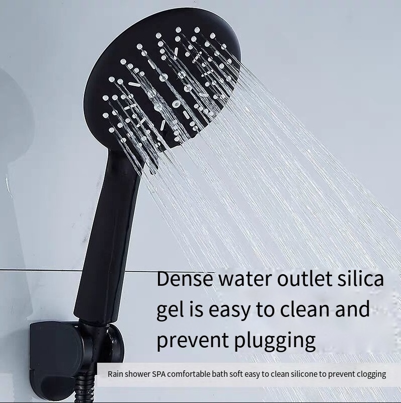 bathroom save water shower head  Head Water Saving Head round multi function shower abs bath plastic hand shower faucet