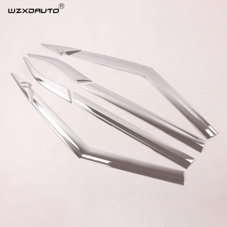 WZXDAUTO Chrome Side Window Sun Deflector Rain Wind Guard For Venue 2020 Car Shield Visor Chrome Visor