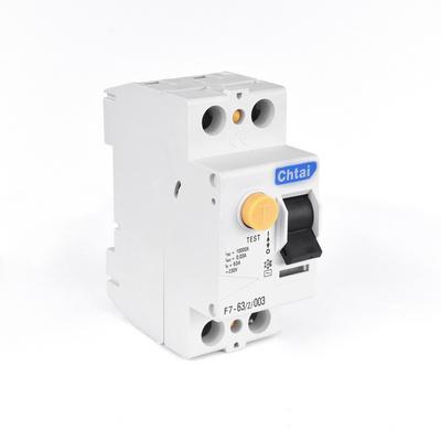 Chtai F7-63 2Pole 63amps TYPE AC RCCB curve Electro-magnetic/electronic type Leakage RCD ELCB Residual Current Circuit Breaker