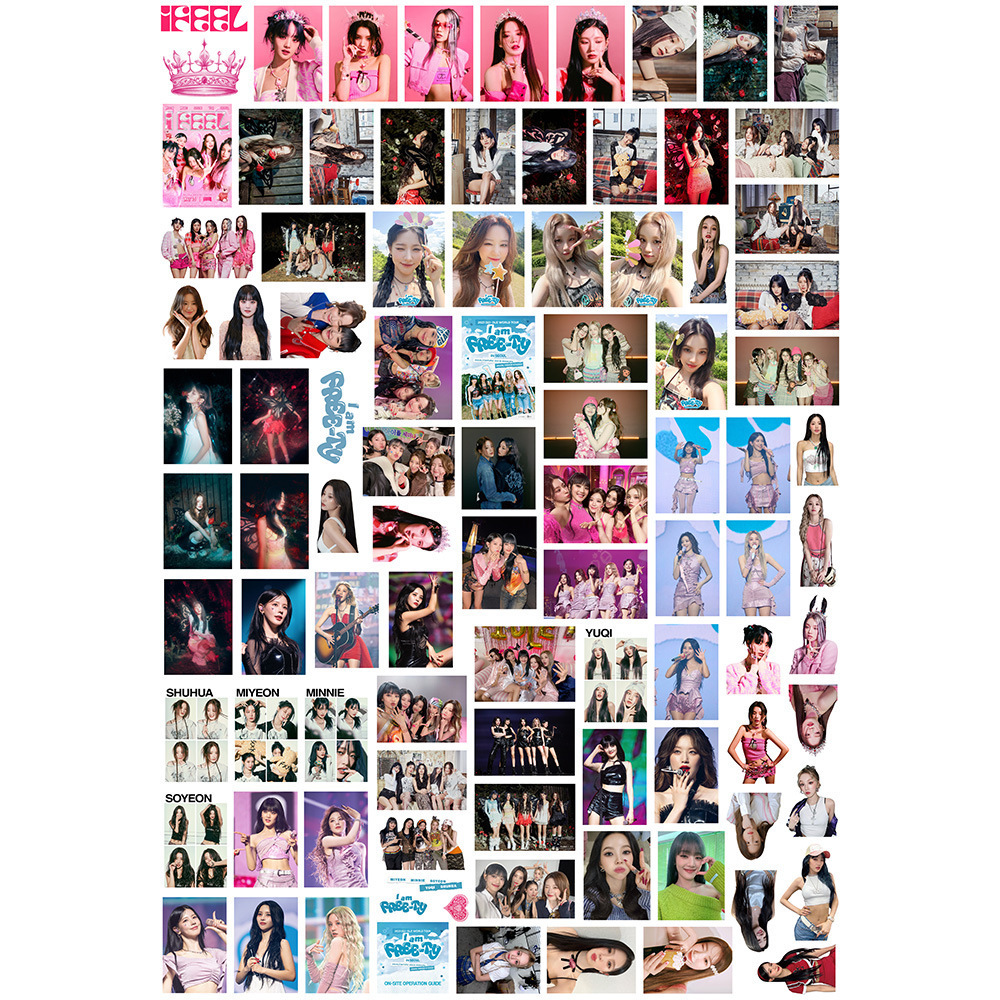 Wholesale KPOP Idol Group 96pcs/set G-IDLE  I am FREE-TY Decorative Luggage Paper Sticker