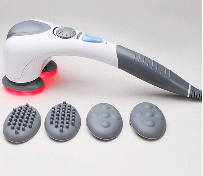 Handheld Back Massager with Heat Deep Tissue Percussion Massager for Neck Back Shoulder Calf Legs