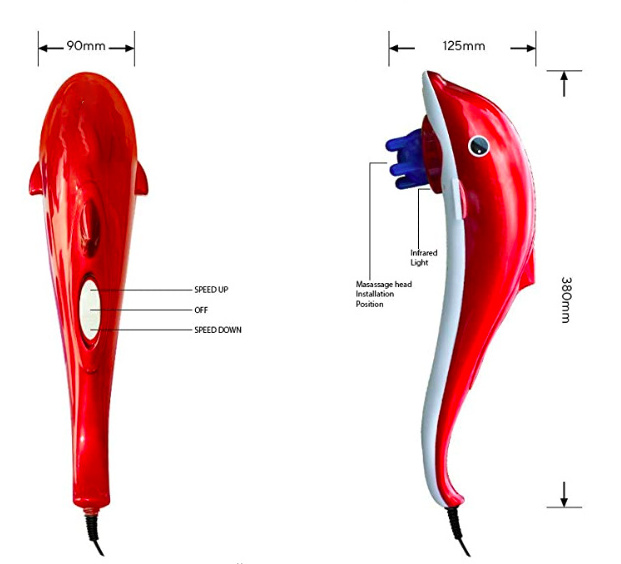 Full Body Hammer Massager Vibration Relax Massager Vibrating Electric Handheld Dolphin Massager Hammer Vibrator