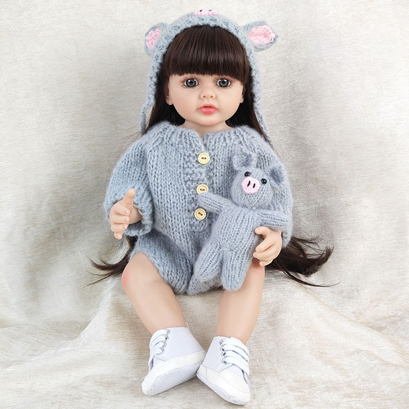 2023 hot selling product 55cm reborn doll soft vinyl simulation baby reborn baby dolls girls